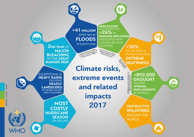Heatwaves, hurricanes, floods: 2017 costliest year ever for extreme weather and climate events, says UN