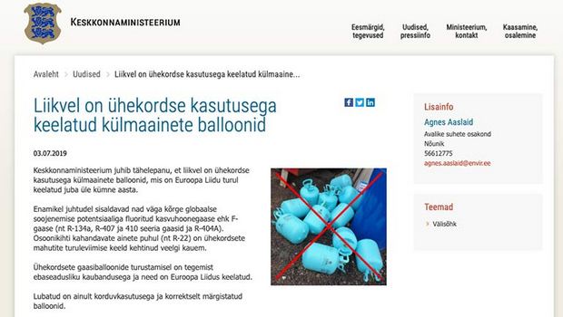 Estonia warns on illegal refrigerant