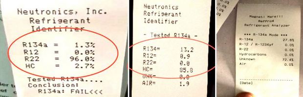 Illegal R134a revealed as potentially dangerous fake