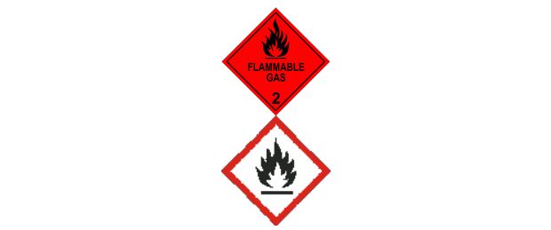 flammable gas labels