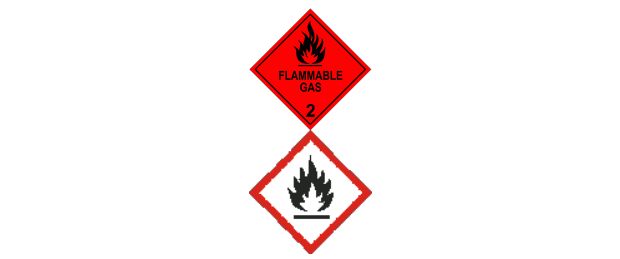 flammable gas labels